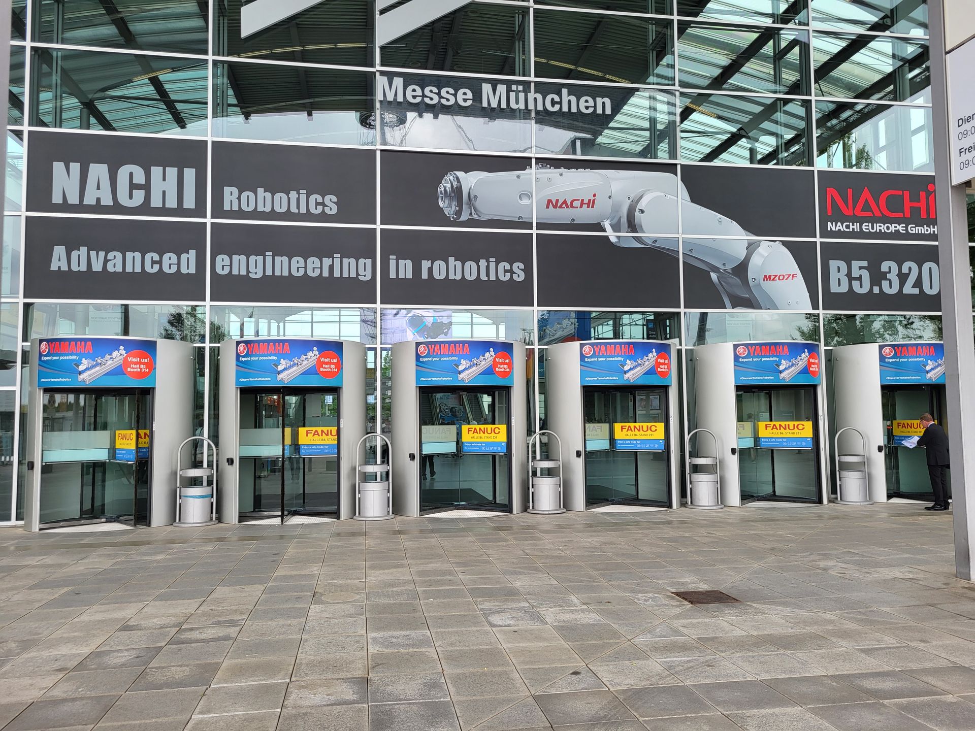 Indgangen til messen Automatica 2022 i München, Tyskland.