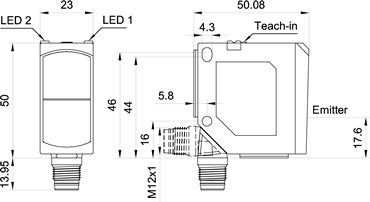 FS 55-R-L4 dimensional drawing
