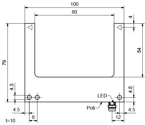 FGL 80-R-PSM3 dimensional drawing