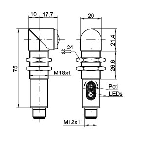 FLE 18 W-L4 dimensional drawing