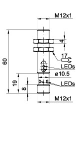 FR 12 R-PSL4 dimensional drawing