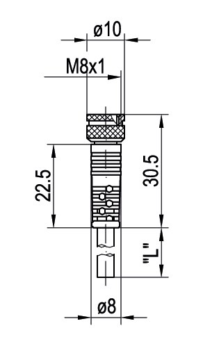 K4-5m-G-PUR dimensional drawing