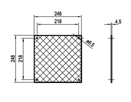 RL 250/V dimensional drawing