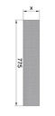 RF 775x100mm dimensional drawing
