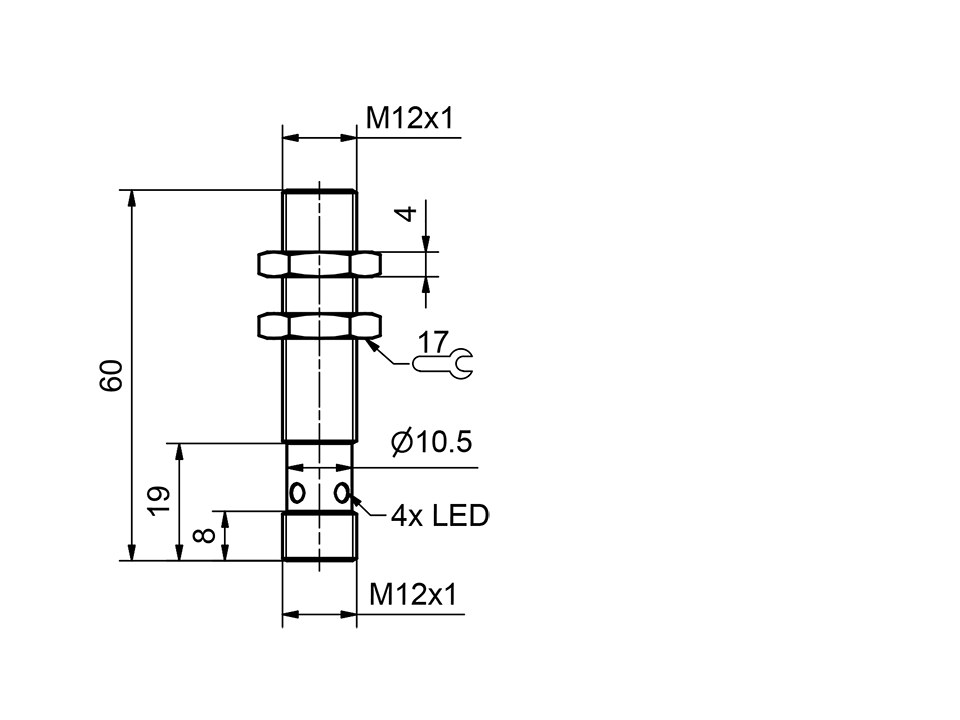 IMT 12-FM-S-B2-PSL-L4M dimensional drawing
