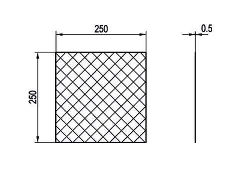 RF 250 dimensional drawing