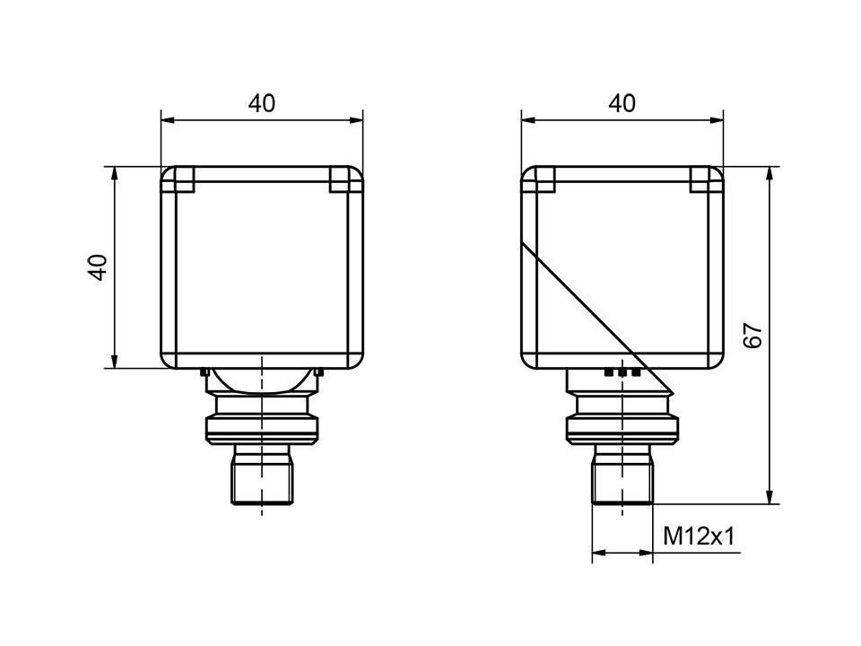 IKT 40-S-NB3-PSL-L4M dimensional drawing